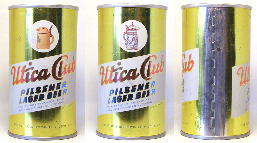 Utica Club Beer Zip Top Beer Can 1666