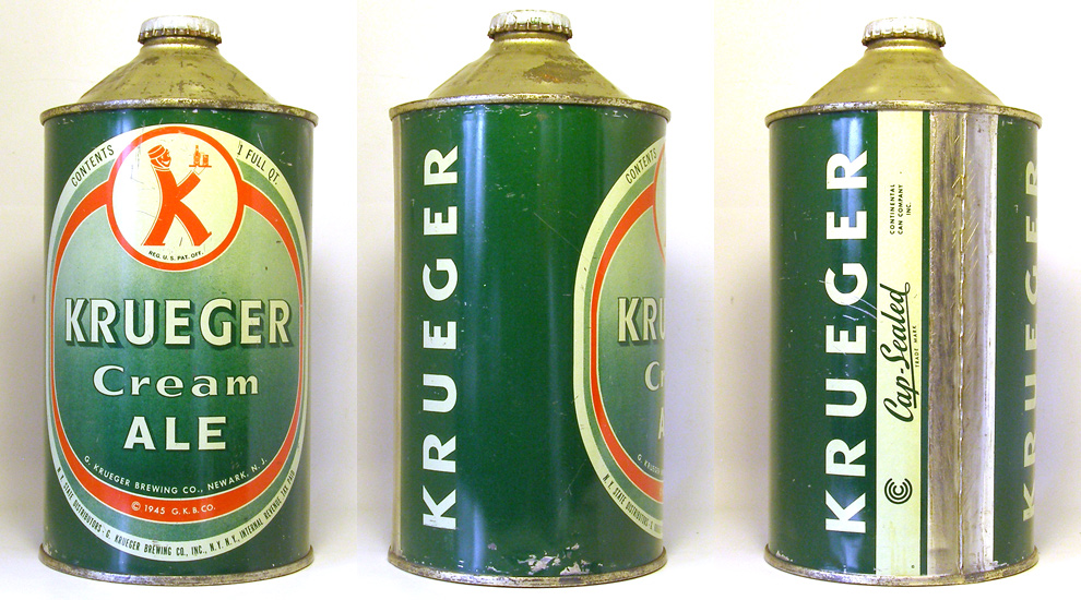 Krueger Ale Quart Cone Top Beer Can 1747