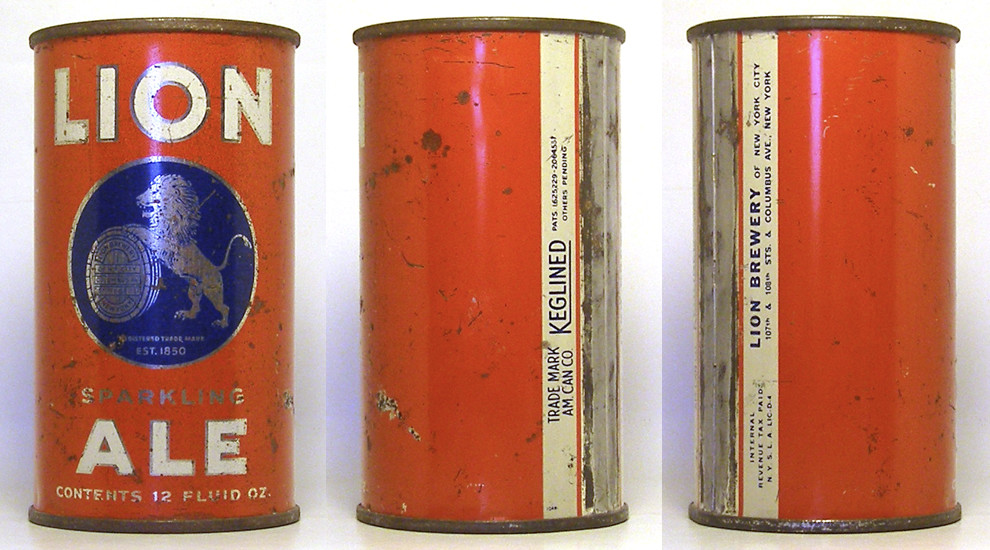 Lion Ale Flat Top Beer Can