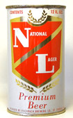 National Lager Beer  Flat Top Beer Can