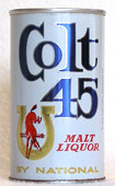 Colt 45 Malt Liquor  Tab Top Beer Can