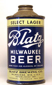 Blatz Beer  Low Profile Cone Top Beer Can
