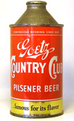 Country Club Beer  High Profile Cone Top Beer Can
