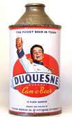 Duquesne Beer  High Profile Cone Top Beer Can