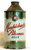 Muehlebach Beer  High Profile Cone Top Beer Can