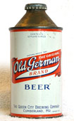 Old German Beer  High Profile Cone Top Beer Can