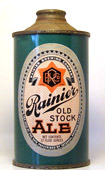 Rainier Ale  Low Profile Cone Top Beer Can