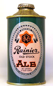 Rainier Ale  Low Profile Cone Top Beer Can