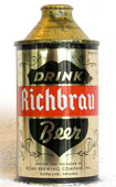 Richbrau Beer  High Profile Cone Top Beer Can