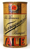 Narragansett Ale  Flat Top Beer Can