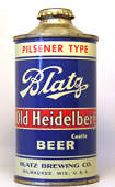 Blatz Beer  Low Profile Cone Top Beer Can