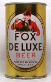 Fox Deluxe Beer  Flat Top Beer Can