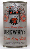 Drewrys Beer  Flat Top Beer Can