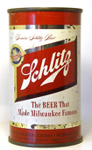 Schlitz Beer  Flat Top Beer Can