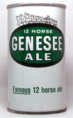 Genesee 12 Horse Ale  Zip Top Beer Can