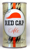 Red Cap Ale  Tab Top Beer Can