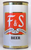 F and S Beer  Flat Top Beer Can