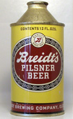 Breidts Beer  High Profile Cone Top Beer Can