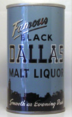 Black Dallas Malt Liquor  Tab Top Beer Can