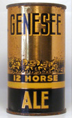 Genesee 12 Horse Ale  Flat Top Beer Can
