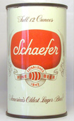 Schaefer Beer  Flat Top Beer Can