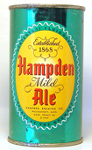 Hampden Ale  Flat Top Beer Can