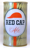 Red Cap Ale  Tab Top Beer Can