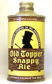 Old Topper Snappy Ale  J Spout Cone Top Beer Can