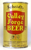 Valley Forge Beer  Flat Top Beer Can