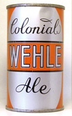 Wehle Colonial Ale  Flat Top Beer Can